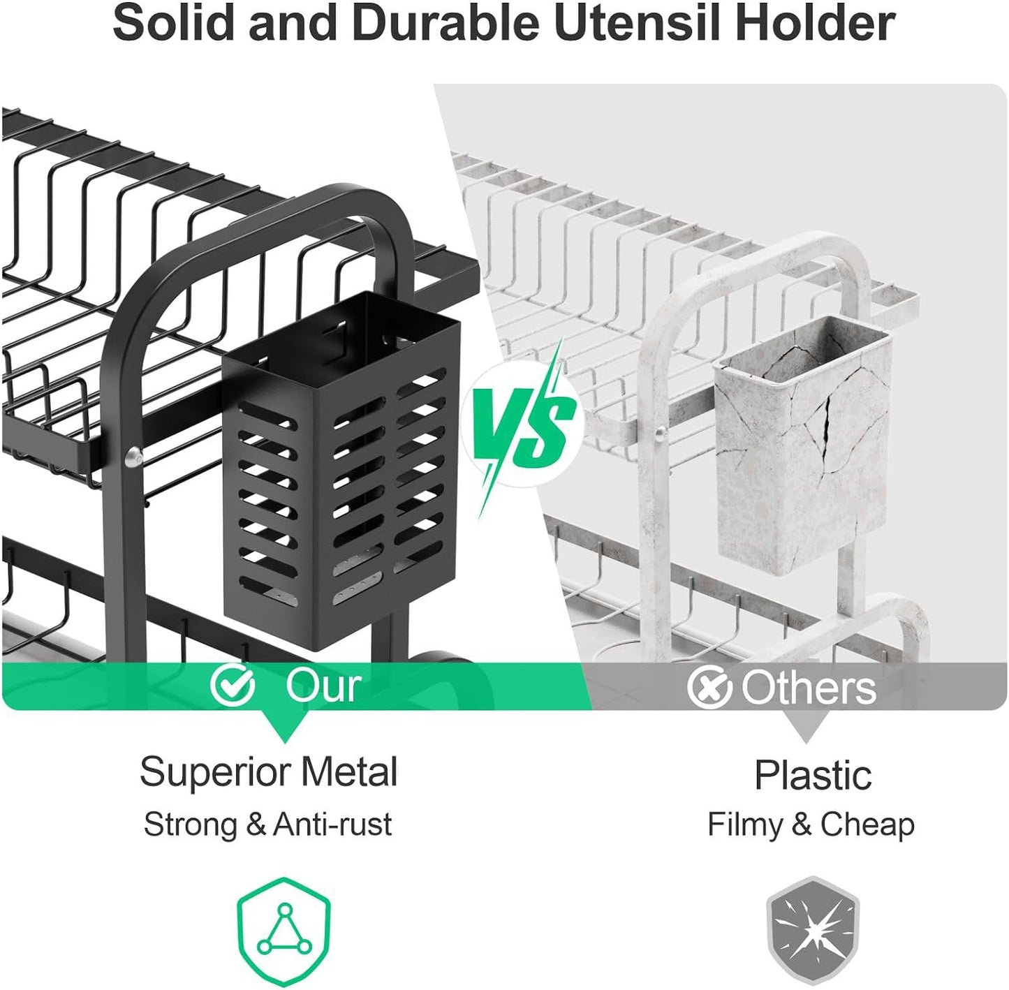 iSPECLE Large Capacity Rustproof Dish Drying Rack