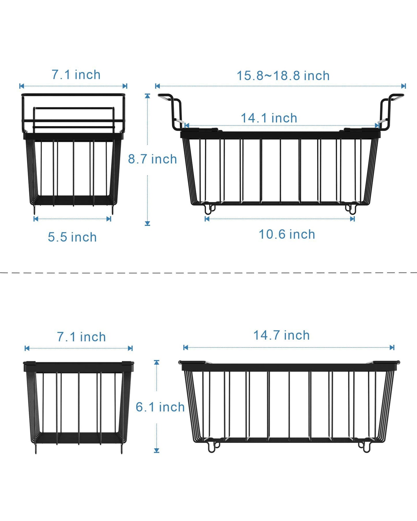 iSPECLE Stackable and Hanging Freezer Organizer Bins (4 Pack, 5 Pack, 6 Pack)
